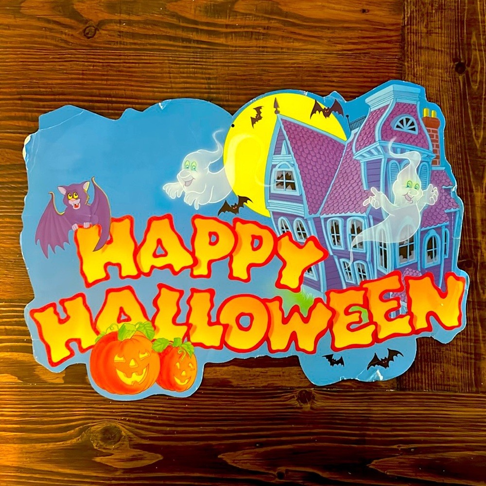 Vintage Halloween cardboard cutout 🦇